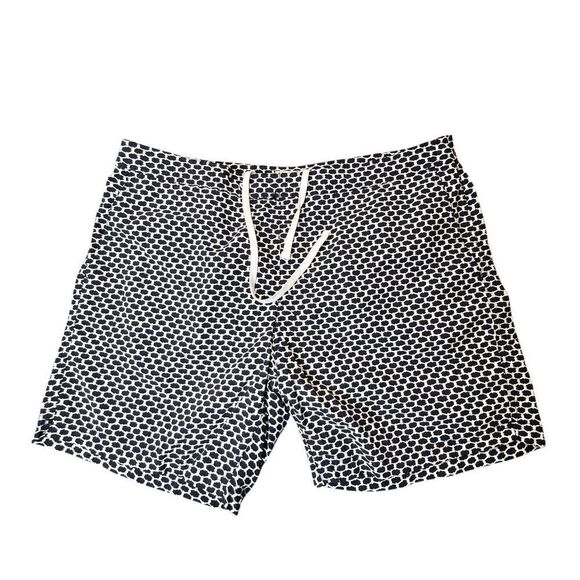 J Crew Swim Trunks Men 36 Blue White Lightweight Board Shorts Swim Wear Nautical - Picture 1 of 12